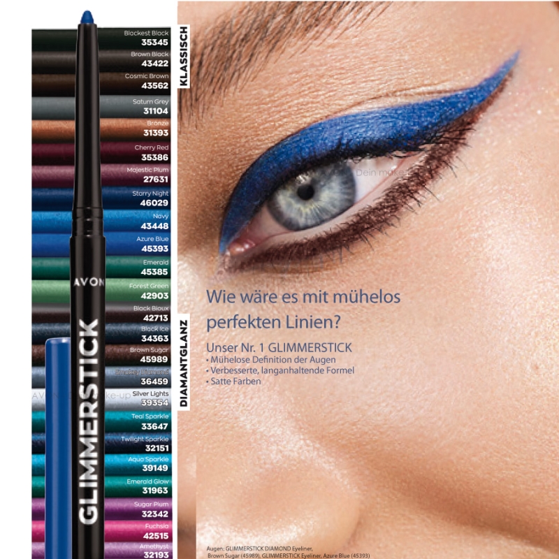 AVON  GLIMMERSTICKS Augenkonturenstift /Farbe  BLACK ICE